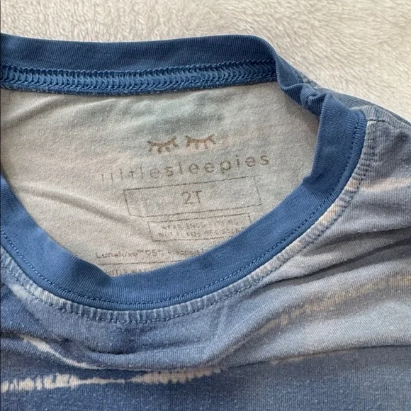 Little Sleepies Blue Tie-Dye Pajama Set - Picture 2 of 2